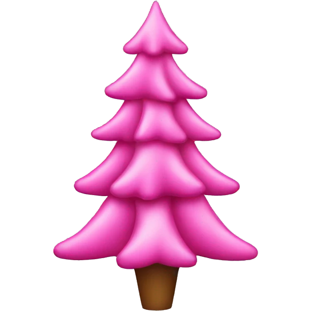 Christmas tree with pink decor  emoji