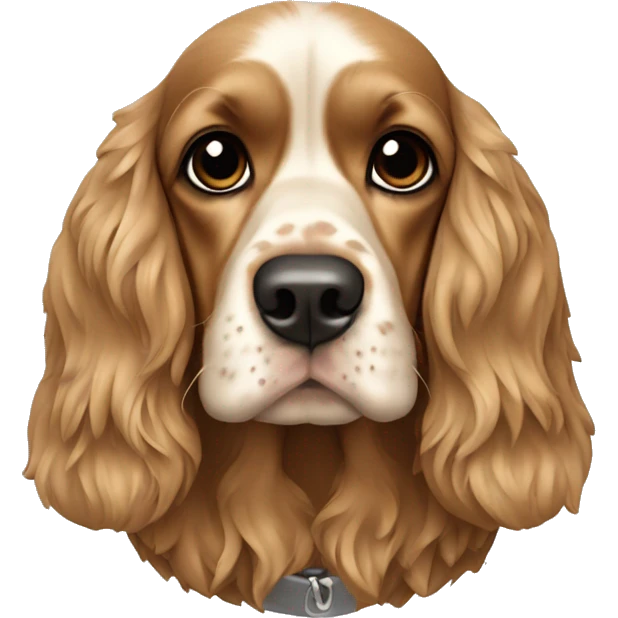 Cocker Spaniel with hoodie emoji