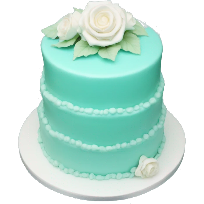 Realistic tiffany blue layered cake emoji