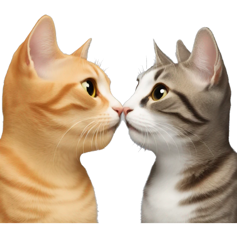 Two cat kisses  emoji