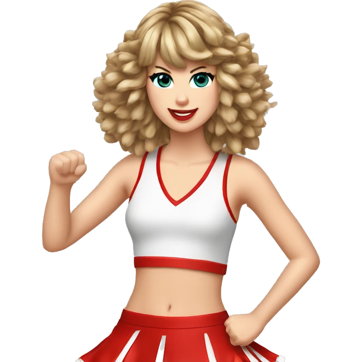 taylor-swift-cheerleading-with-pom-poms emoji