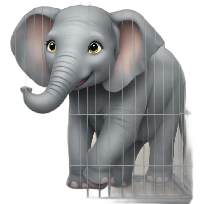 elephant in cage emoji