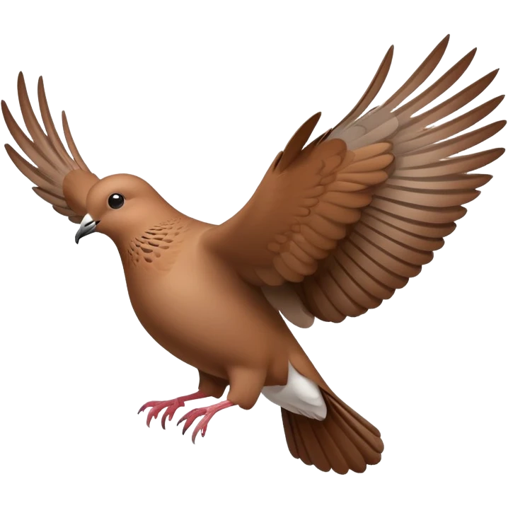 Brown Dove flying  emoji