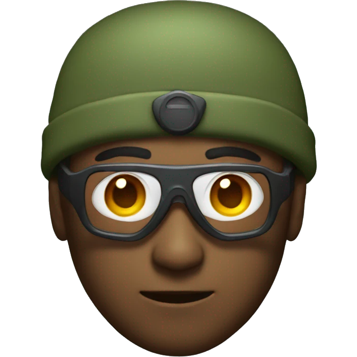 man with beanie and night-vision goggle emoji