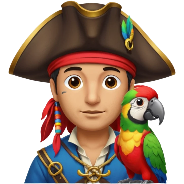 pirate and parrot emoji