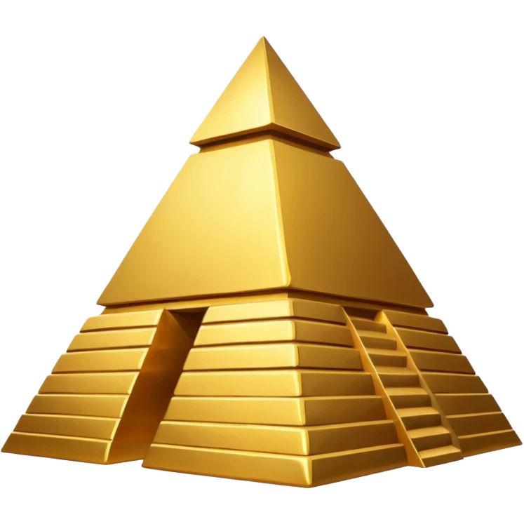 Gold big shiny giant ancient Egyptian pyramid  emoji