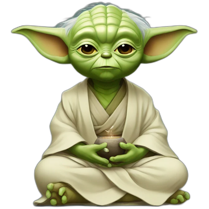 yoda meditando emoji
