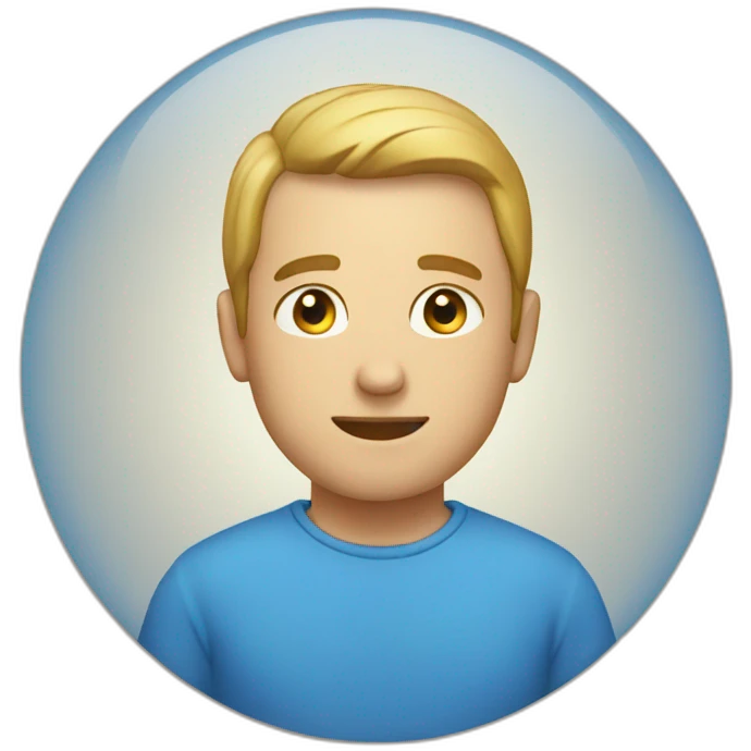 while mark on blue circle emoji