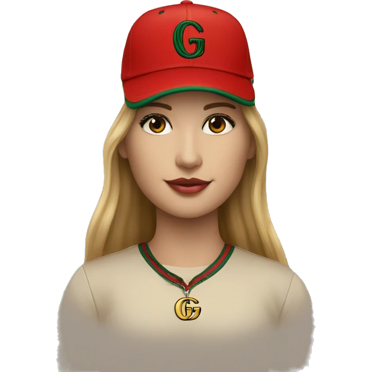 1 Gars avec une casquette gucci sur le côté emoji