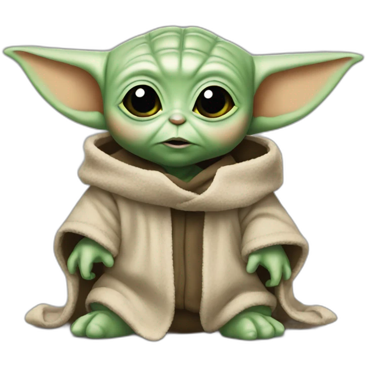 Baby Yoda qui se fait prendre emoji
