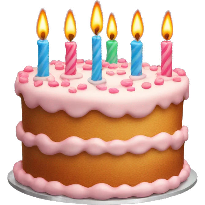 birthday cake with candles emoji