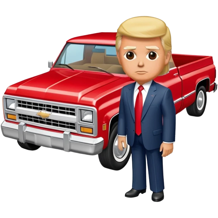 Donald trump in a C10 Chevy square body emoji