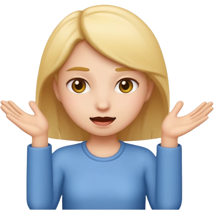 create an original style girl emoji pushing something out  emoji