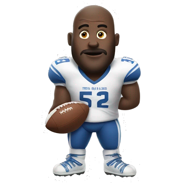 big guy paying football emoji