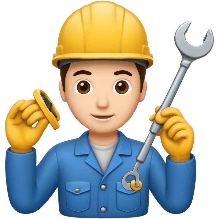 Mach mir einen auto mechaniker mit schrauben schlüssel emoji