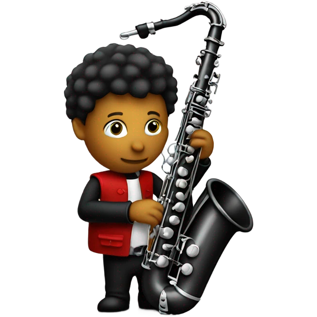 Scarlet knight playing bass clarinet emoji