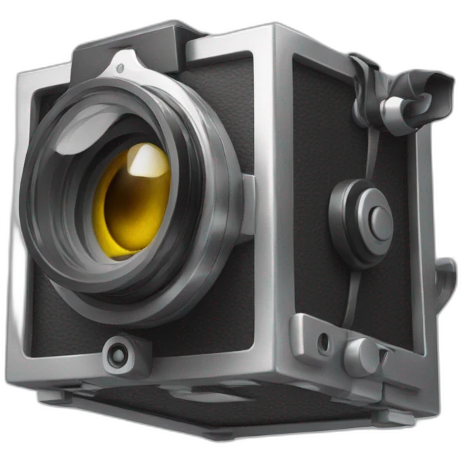 camera dans un cube emoji