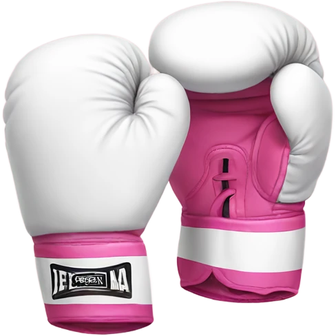 Boxing gloves pink and white  emoji
