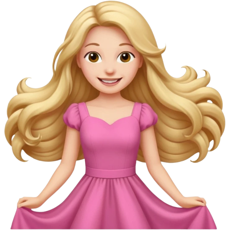 woman Social, diplomatic, stylish — the ultimate people-pleaser. in pink dress long hair 
more dinamic emoji  emoji