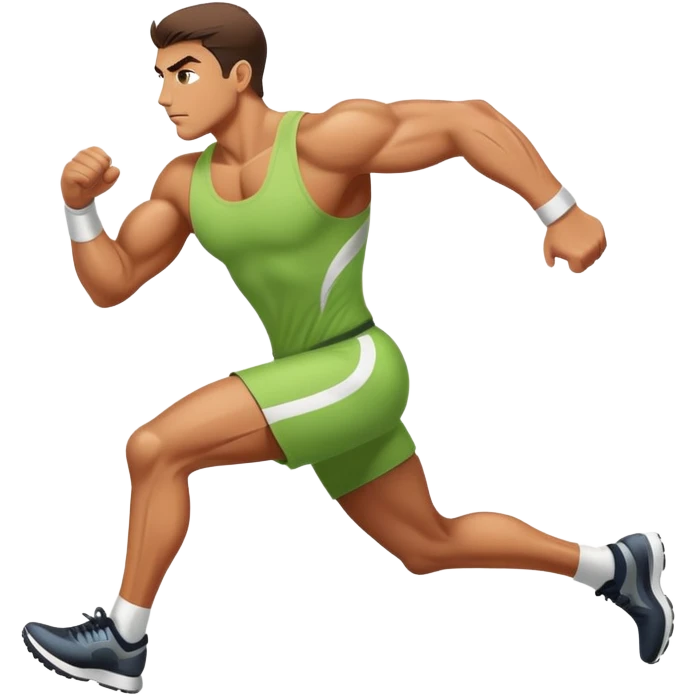 person running representing efficiency and speed emoji