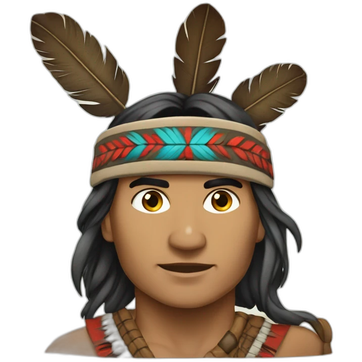 Joseph Brant leading the native american tribe emoji