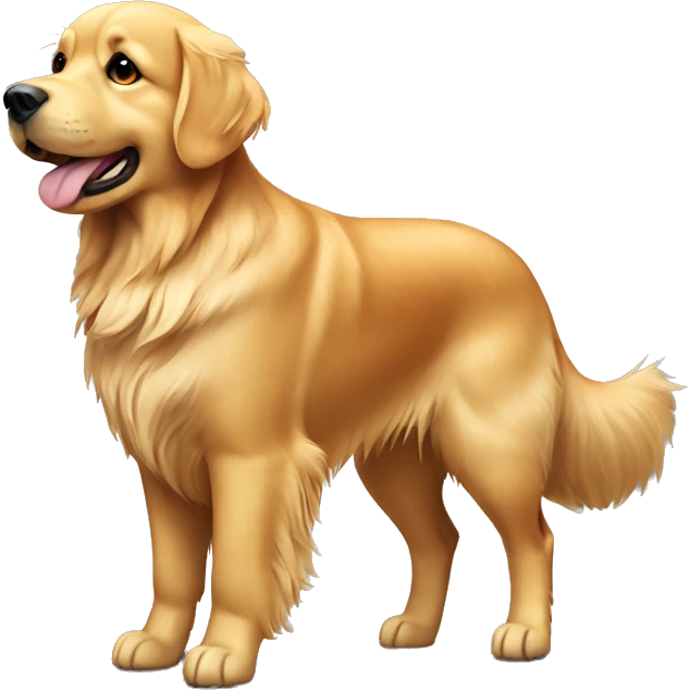Golden retriever standing emoji