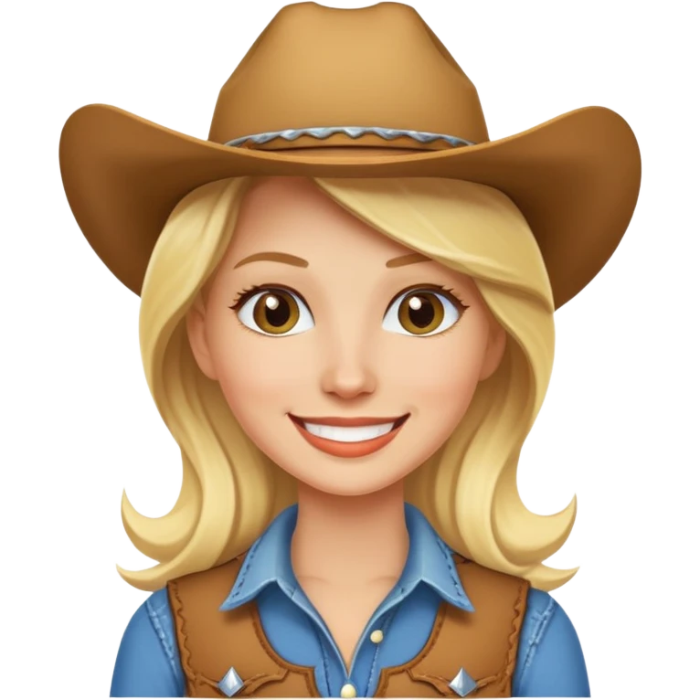 blonde cowgirl emoji