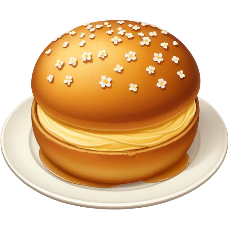A portuguese cakes with the na e bola de Berlim  emoji