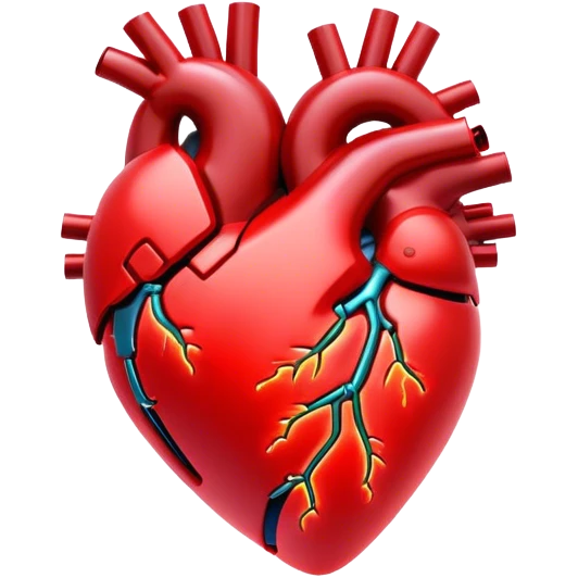 neon cyberpunk style heart emoji