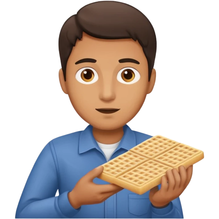 A mam delivering wafers fast emoji