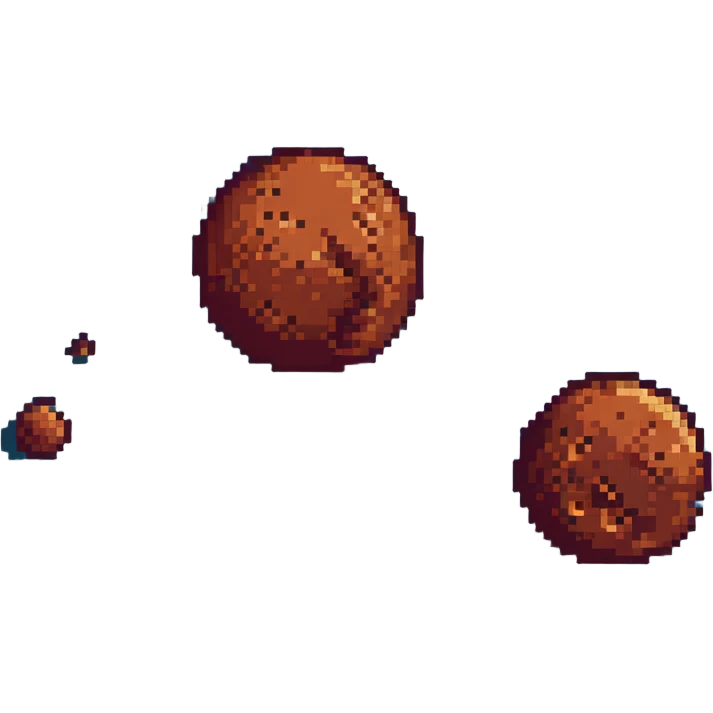 red Mercury planet with craters emoji