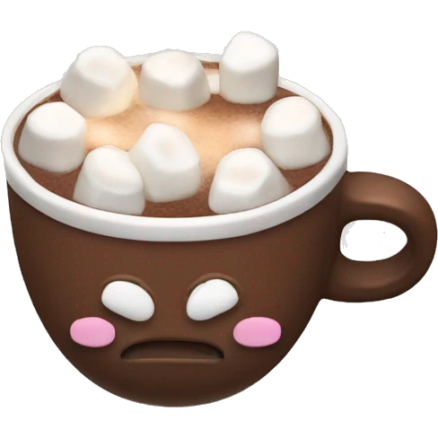Hot chocolate with marshmallows  emoji