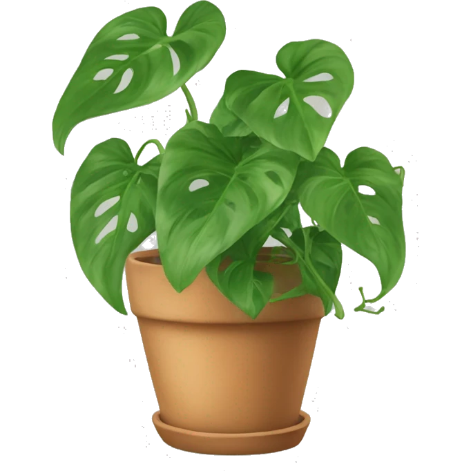 Pothos plant in a teracotta pot emoji