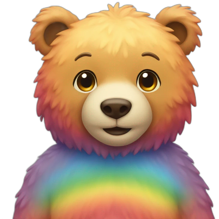 rainbow bear emoji