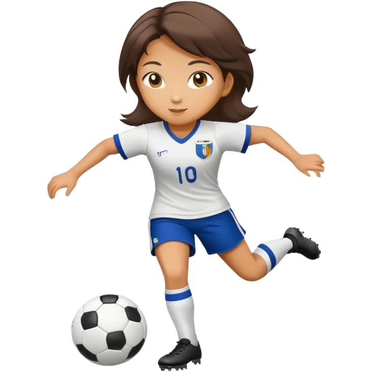 asian female playing soccer emoji