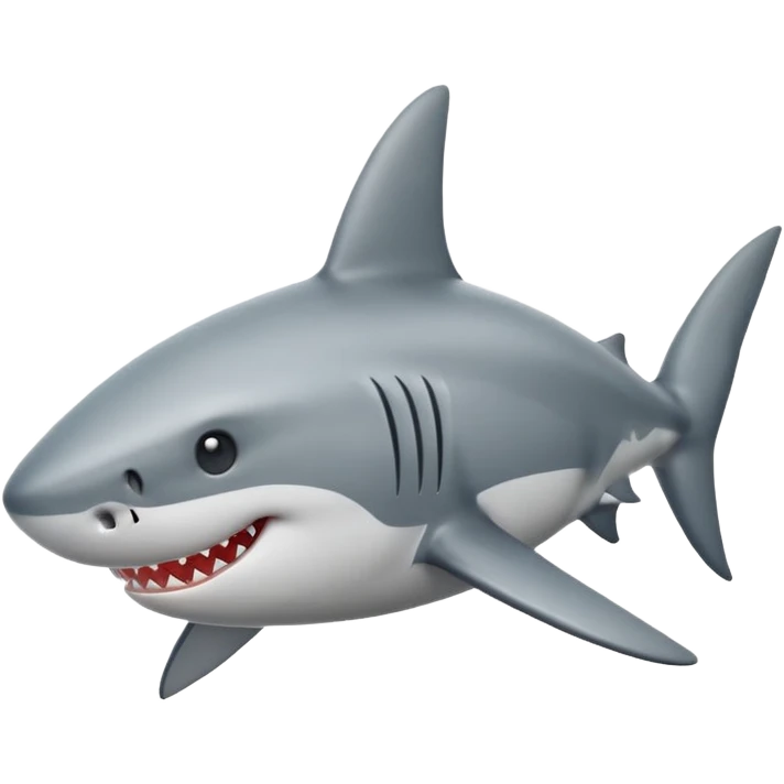 shark, apple emoji style emoji