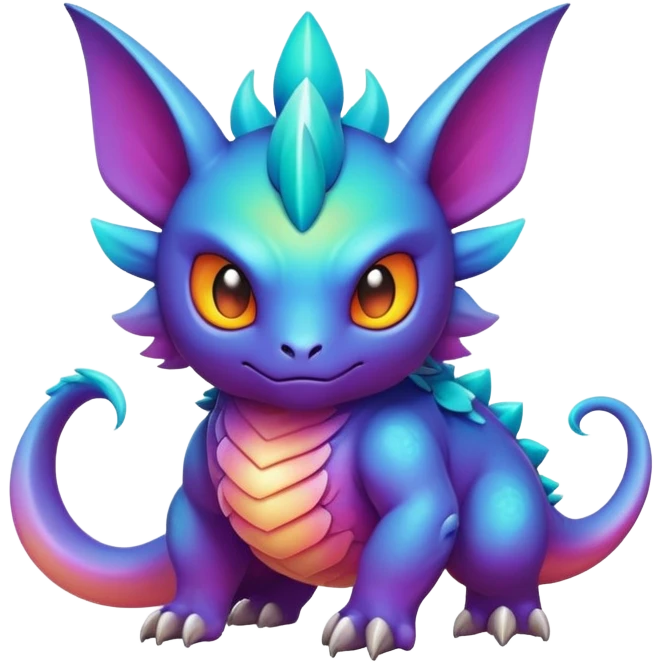 Epic legendary gradients aesthetic-scenery-Fakémon-creature emoji
