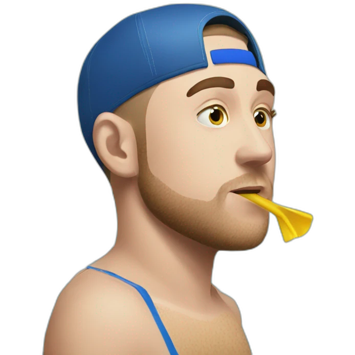 Mac Miller swimming style emoji