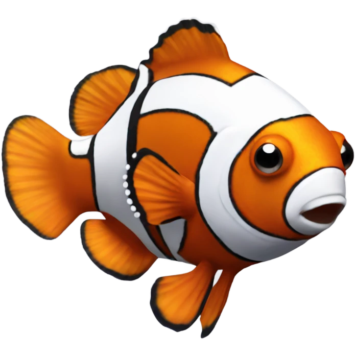Clownfish with spikes emoji