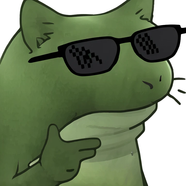 Cat with sunglasses emoji