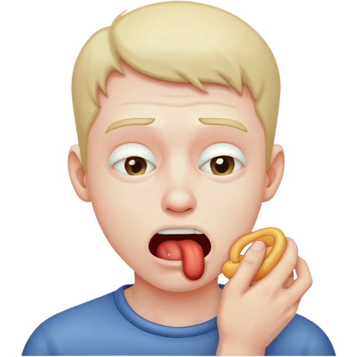 a man choking himself emoji