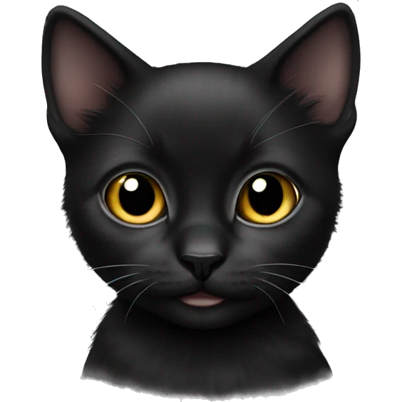 Black kitten emoji