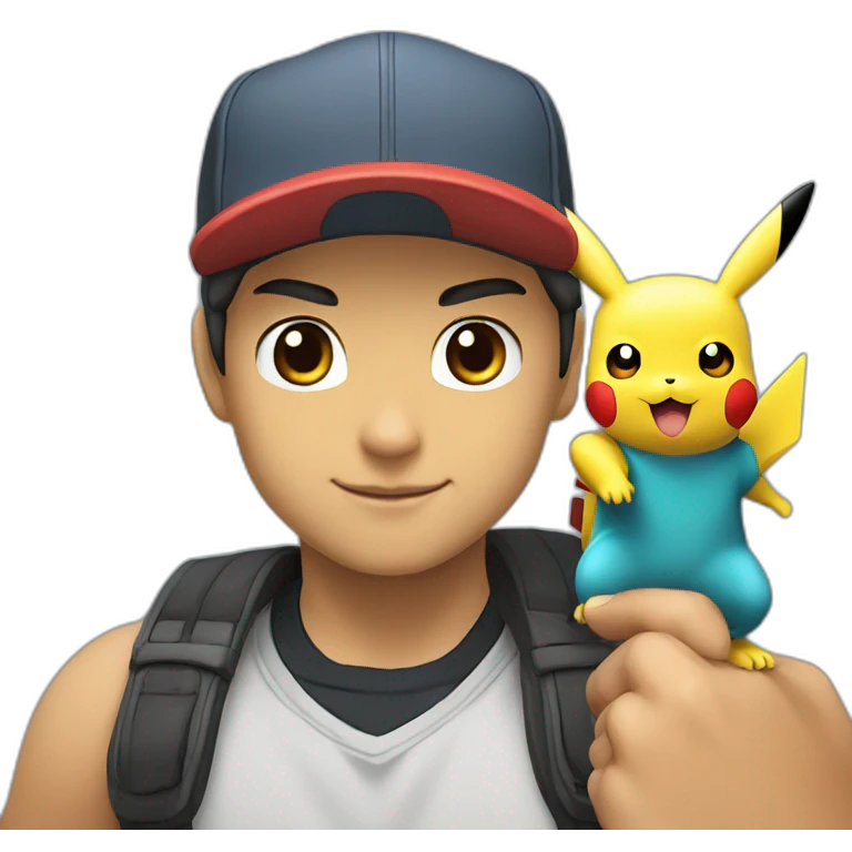 pokémon_trainer_red_with_pikachu emoji