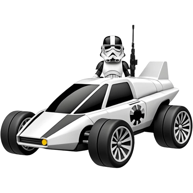 Hot wheel.Star Wars racer verse death trooper. 1car emoji