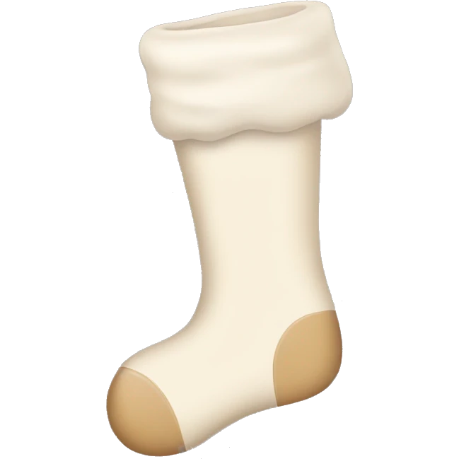 Cream color stocking emoji