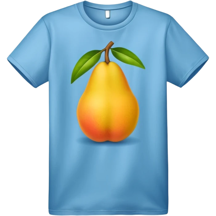a t-shirt with a mango emoji