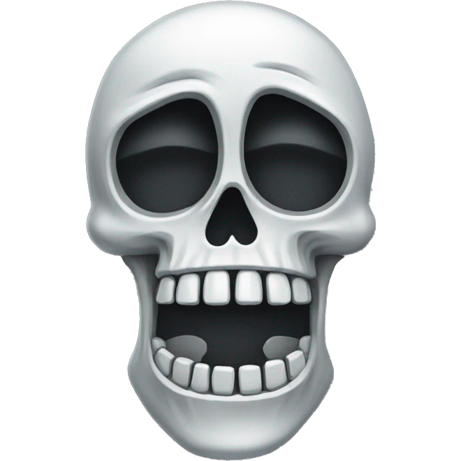 Skeleton made out of chrome emoji