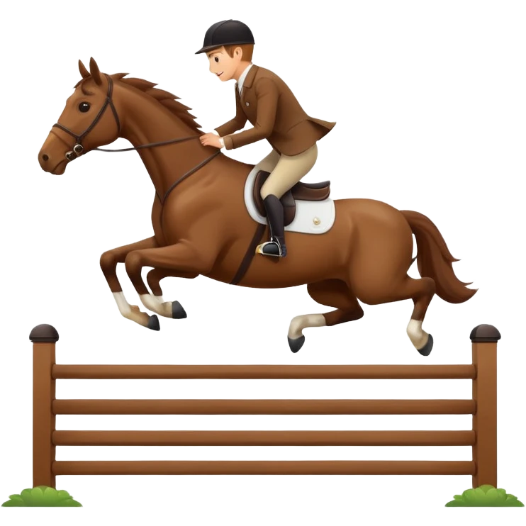 Hermès-style horse jumping, elegant, luxury, minimal, cute emoji style emoji