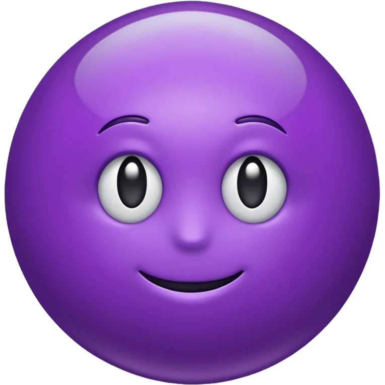 glossy violet sphere, cool purple depth emoji