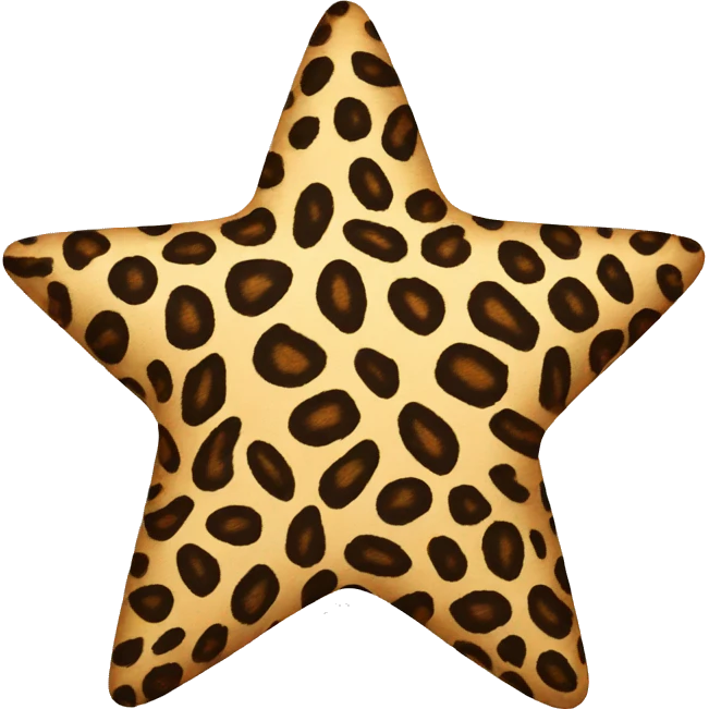 Leopard skin star emoji